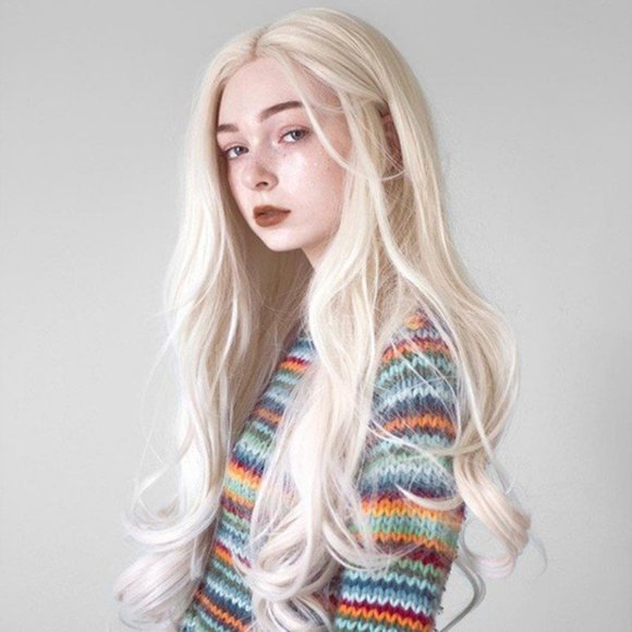 Long Wavy Blonde Lace Wig